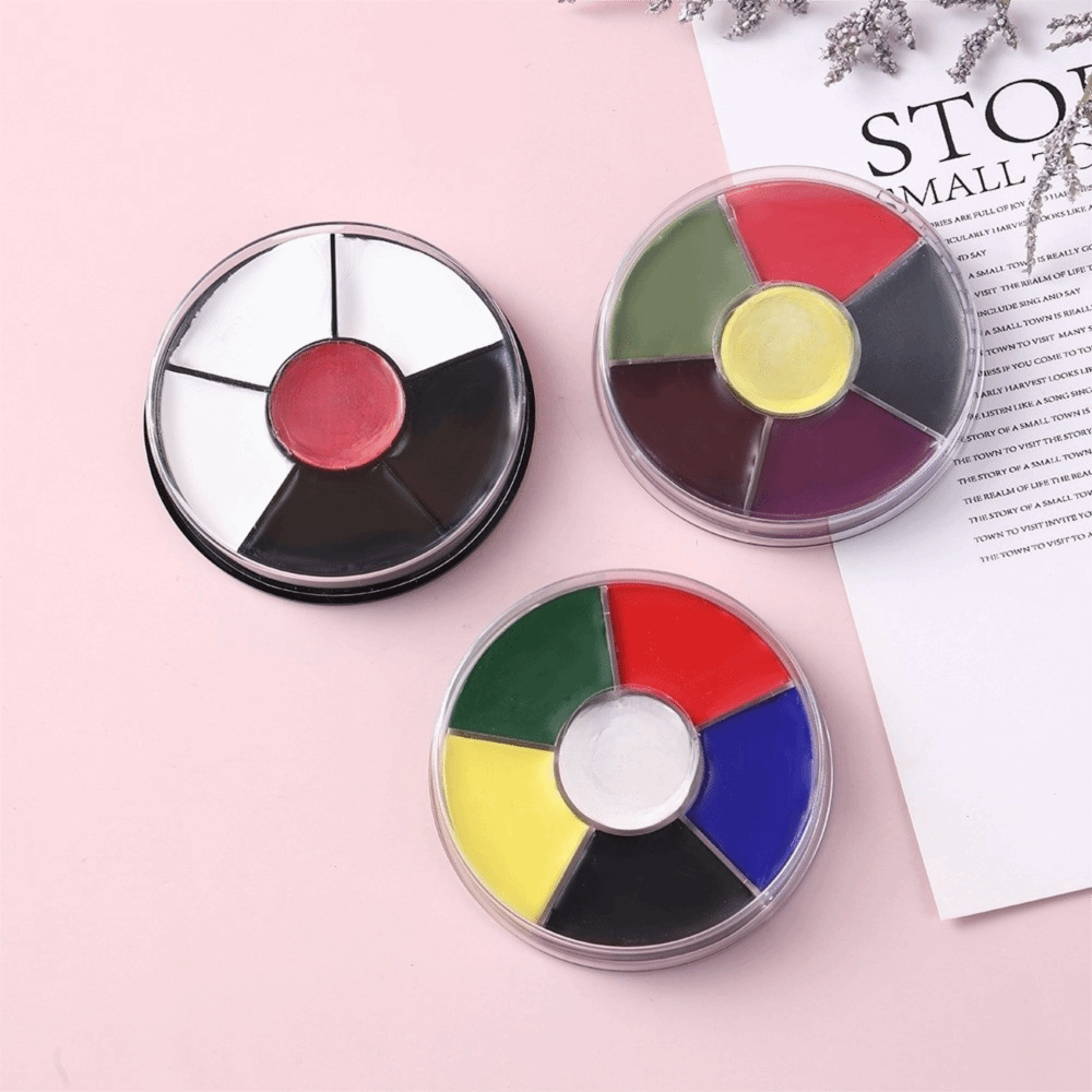Camo Face Paint - 메이크업 키트 6색 얼굴 페인트 팔레트