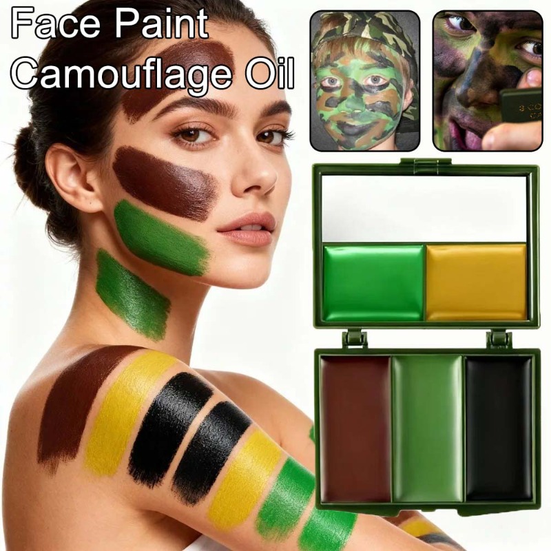 Camo Face Paint - 3색 위장 페이스 페인팅 전술 야외