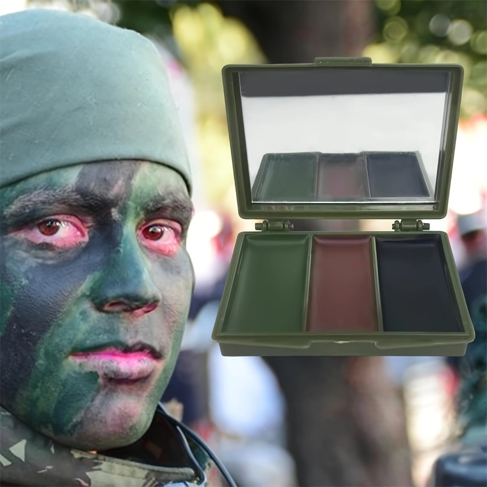 Camo Face Paint - 3색 위장 얼굴 페인팅 키트 -