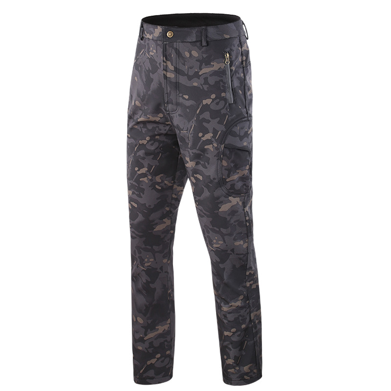가을 겨울 소프트 쉘 양털 사냥 바지, 위장 전술 야외 - Outdoor Hunting Trousers 리뷰 및 가격
