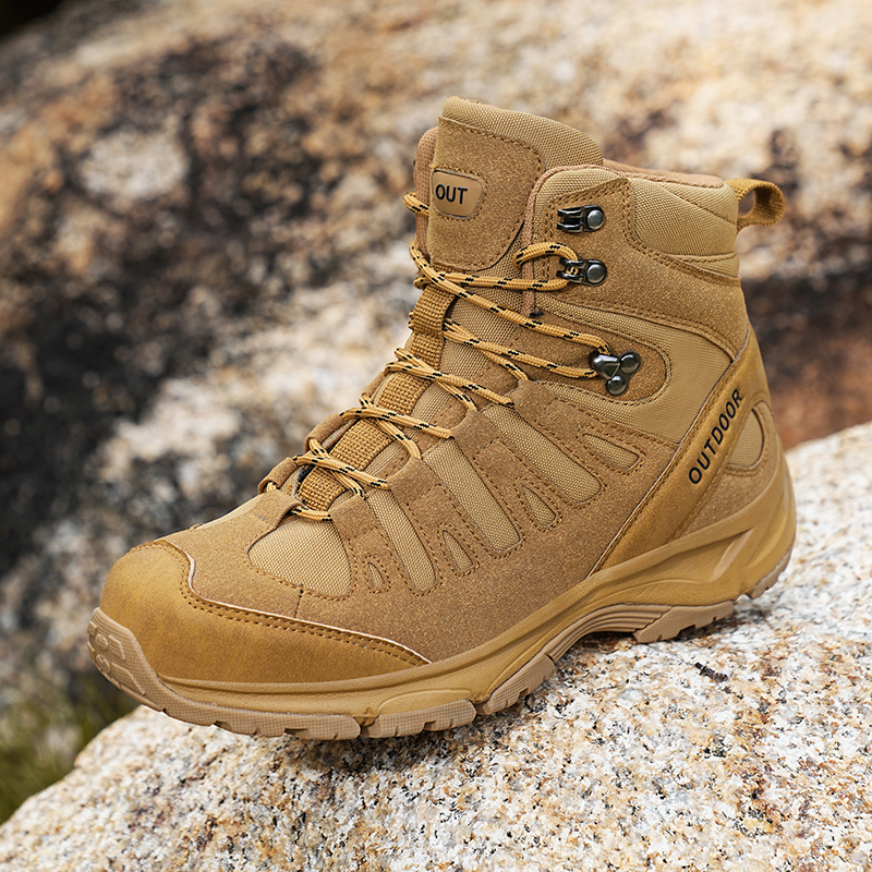 새로운 남성용 고품질 브랜드 가죽 부츠 작업 안전화 전 - Hunting Outdoor Brand 리뷰 및 가격